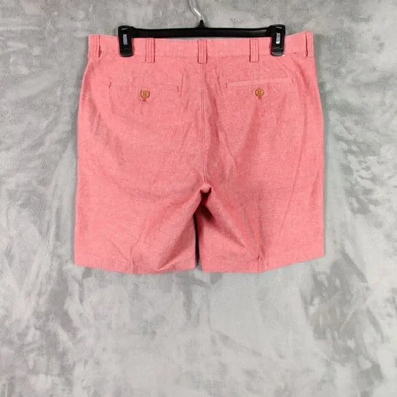J Crew Shorts Men 36 Pink Chino Gramercy Flat Front Preppy Golf Solid 36x9 - Picture 2 of 5